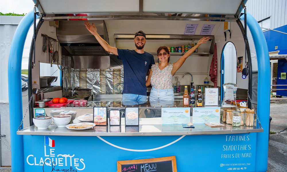 Claquettes Chaussettes Food Truck - Hope Estate - Saint-Martin